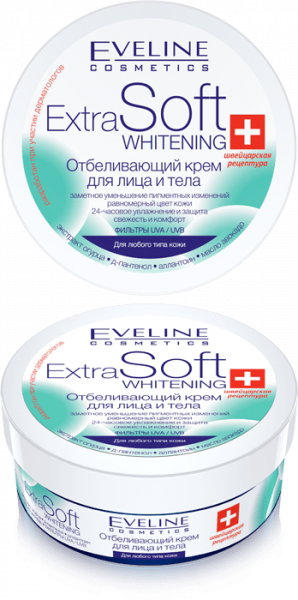 Кремы отбеливающий крем для лица и тела "extra soft whitening" eveline, 100 мл