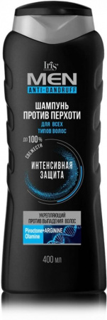 Шампуни iris men anti-dandruff шампунь против перхоти "интенсивная защита" для всех типов волос, 400 мл