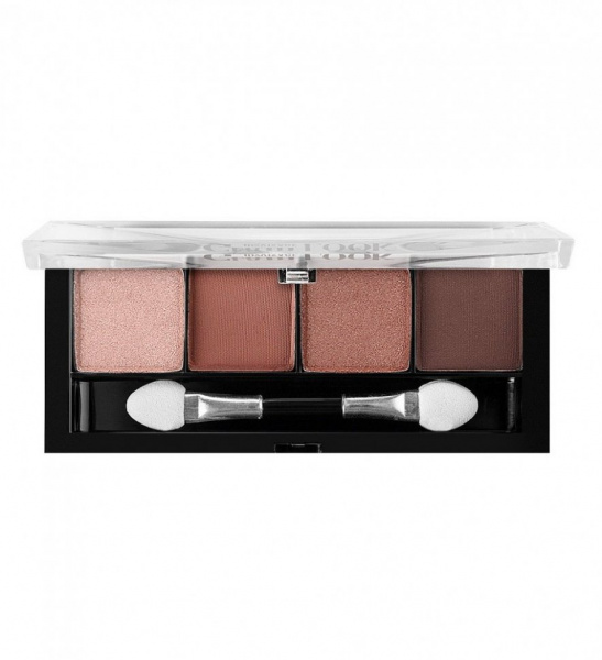 Для глаз и бровей luxvisage "glam look" тени для век 4-х цветные тон 07 розовая медь