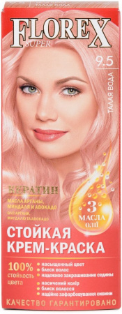 Окрашивание волос краска для волос тон 9.5 талая вода florex super