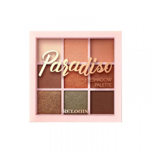 Для глаз и бровей палетка теней для век paradiso 03 warm relouis, 9 г.