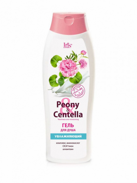 Гели для душа гель для душа увлажняющий "peony&centella" iris, 400 мл