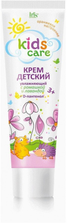 Для лица и тела iris kids care крем детский увлажняющий с ромашкой и лавандой , 100 мл