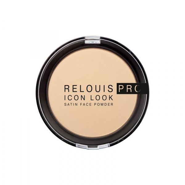Для лица пудра компактная relouis pro icon look satin face powder тон 01, 9 г.