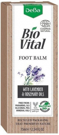 Кремы и бальзамы крем для ног с био-маслами bio vital deba, 75 мл
