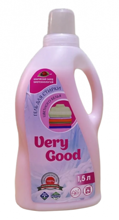 Для стирки гель для стирки цветного белья very good, 1,5 л