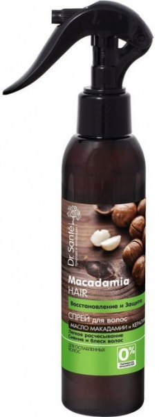 Дополнительный уход dr. sante macadamia hair спрей для волос "восстановление и защита", 150 мл
