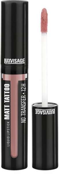 Для губ матовая стойкая жидкая губная помада для губ matt tattoo no transfer 12h тон 102 creamy rose, luxvisage