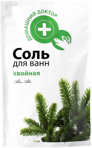 Пена, соль, масло для ванн соль для ванн "хвойная" домашний доктор, 500 г
