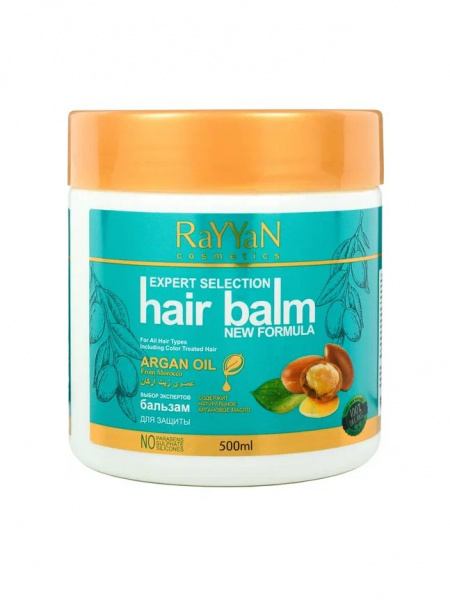 Бальзамы и кондиционеры бальзам для волос argan oil blue для защиты rayyan grand crystal, 500 мл