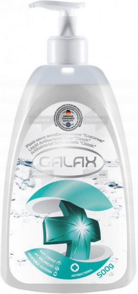 Мыло жидкое мыло антибактериальное "классическое" galax, 500 мл