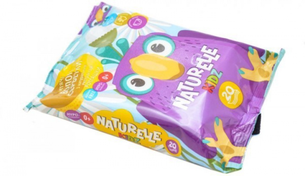 Для лица и тела naturelle kidz влажные салфетки детские ромашка, 20 шт