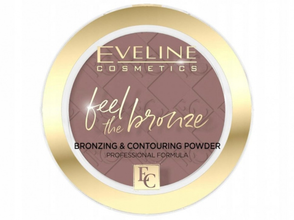 Для лица бронзирующая пудра бронзер для лица feel the bronze тон 02 chocolate cake eveline, 4 гр