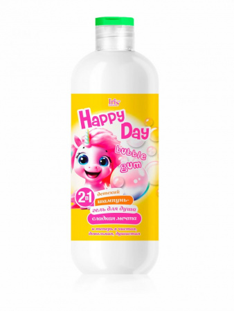 Купание детский шампунь-гель для душа 2 в 1 сладкая мечта happy day iris 500 мл.