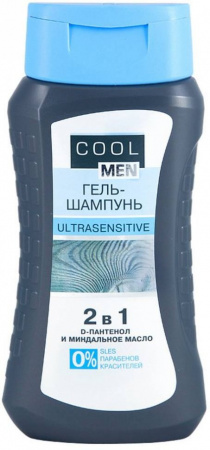 Для душа cool men ultrasensitive гель-шампунь 2в1, 250 мл