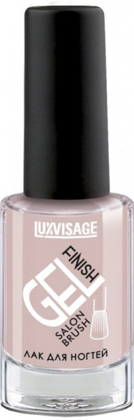 Для маникюра и педикюра лак для ногтей стойкий глянцевый gel finish тон 17 светлый бежевый нюд luxvisage, 9 г