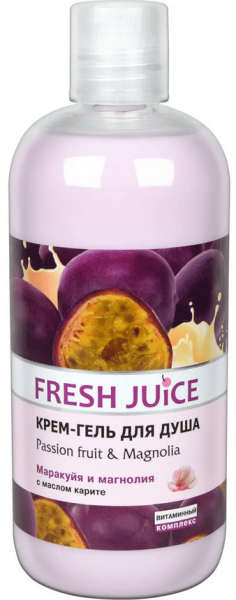 Гели для душа крем-гель для душа passion fruit & magnolia маракуйя и магнолия fresh juice, 500 мл