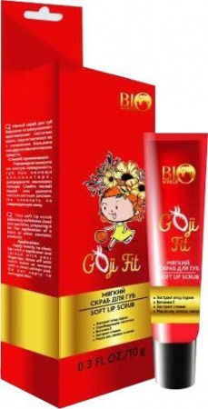 Пилинги и скрабы bio world goji fit мягкий скраб для губ, 10 г