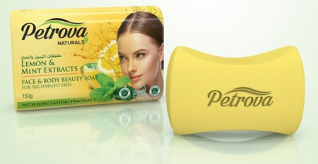 Мыло мыло твердое lemon & mint extracts-recharged skin petrova, 150 г