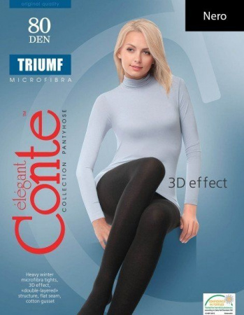 Колготки и чулки колготки triumf 80 den цвет nero (черный) 2-й размер conte
