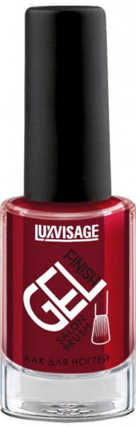 Для маникюра и педикюра лак для ногтей стойкий глянцевый gel finish тон 07 королевский красный  luxvisage, 9 г