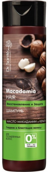 Шампуни dr. sante macadamia hair шампунь "восстановление и защита" для ослабленных волос, 250 мл