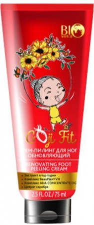 Скрабы и пилинг bio world goji fit крем-пилинг для ног "обновляющий", 75 мл