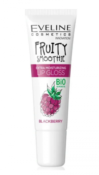 Для губ экстраувлажняющий блеск для губ blackberry серии fruity smoothie eveline, 12 мл