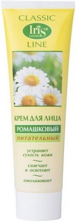 Кремы iris classic line крем для лица питательный ромашковый, 100 мл