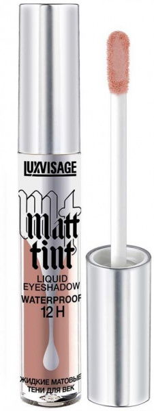 Для глаз и бровей тени для век жидкие матовые "matt tint waterproof 12h" тон 107 rose beige luxvisage
