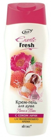 Гели для душа витэкс exotic fresh крем-гель для душа "личи и пион", 170 мл