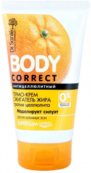 Кремы, масла, молочко для тела dr. sante body correct антицеллюлитный термо-крем «сжигатель жира», 150 мл