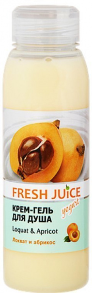Гели для душа fresh juice yogurt крем-гель для душа "локват и абрикос", 300 мл