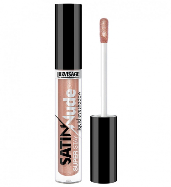 Для глаз и бровей сатиновые жидкие тени для век satin nude super stay тон 204 sunny beige luxvisage
