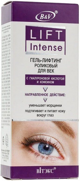Уход за кожей вокруг глаз витэкс lift intense гель-лифтинг роликовый для век, 15 мл