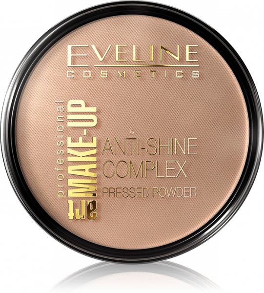 Для лица матирующая минеральная пудра с шелком "anti-shine complex" eveline, №36 deep beige