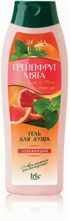 Гели для душа iris aroma line гель для душа "грейпфрут и мята. освежающий", 400 мл