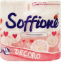 Личная гигиена туалетная бумага "decoro pink" 2 слоя soffione, 4 шт