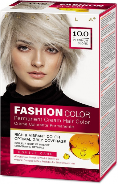Окрашивание волос стойкая крем-краска для волос rubella fashion color 10.0 платиновый блонд, 50 мл