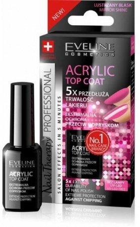 Для ногтей экстремальная защита от скалывания "acrylic top coat" eveline, 12 мл