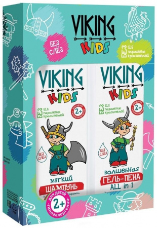 Подарочные наборы подарочный набор kids №1 "all in 1" (мягкий шампунь + волшебная гель-пена) viking
