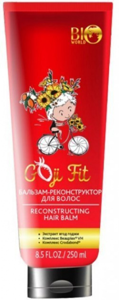 Бальзамы и кондиционеры bio world goji fit бальзам-реконструктор для волос, 250 мл