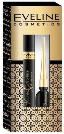 Подарочные наборы подарочный набор "duo celebrity noir set объемная тушь для ресниц + подводка для глаз" eveline