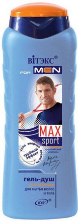 Для душа витэкс for men гель-душ мужской для мытья волос и тела maxsport "сила, энергия, свежесть", 400 мл