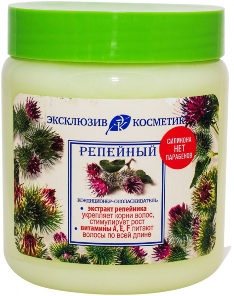 Уход за волосами кондиционер-ополаскиватель "репейный" эксклюзивкосметик, 500 мл
