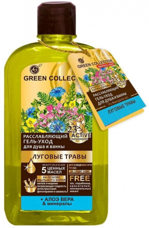 Гели для душа green collection расслабляющий гель-уход для душа и ванны луговые травы, 500 мл