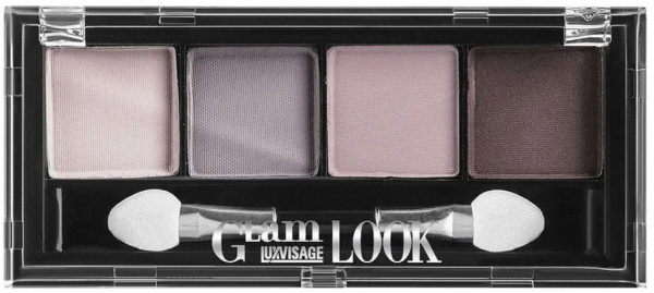 Для глаз и бровей luxvisage "glam look" тени для век 4-х цветные тон 04