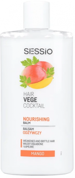 Уход за волосами sessio hair vege coctail легкий питательный бальзам-кондиционер для волос "манго", 300 мл