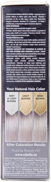 Окрашивание волос краска для волос тон "metallic pink" розовый rubella metallic touch, 100 мл