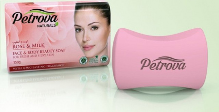 Мыло мыло твердое rose & milk - fresh and silky skin petrova, 150 г